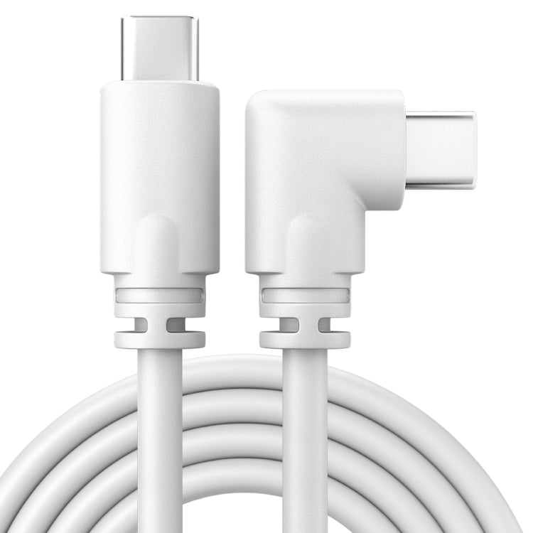 2m USB / Type-C to USB-C / Type-C Elbow 5Gbps 60W USB3.1 Gen1 Fast Charging Data-sync Cable
