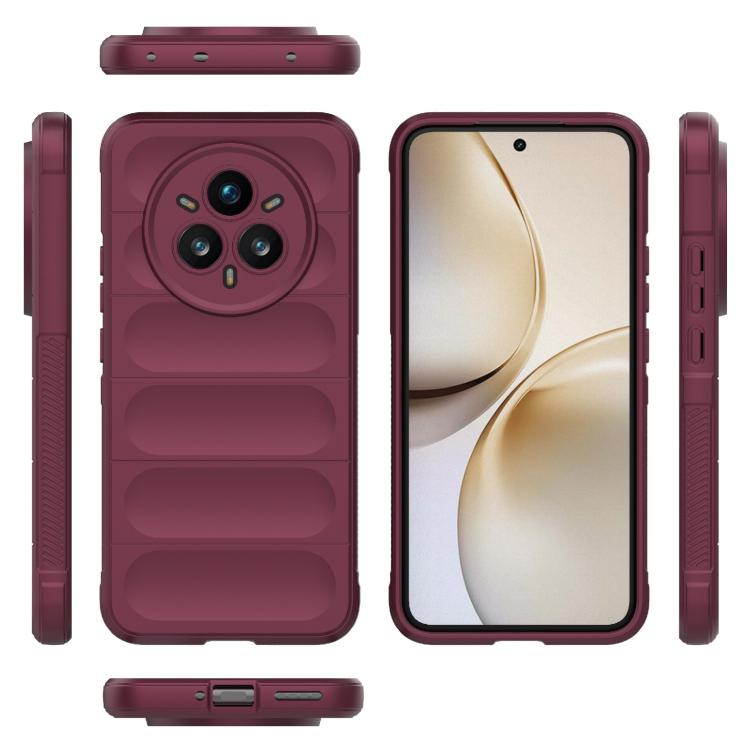 For Realme 14 Pro+ 5G Magic Shield TPU + Flannel Phone Case