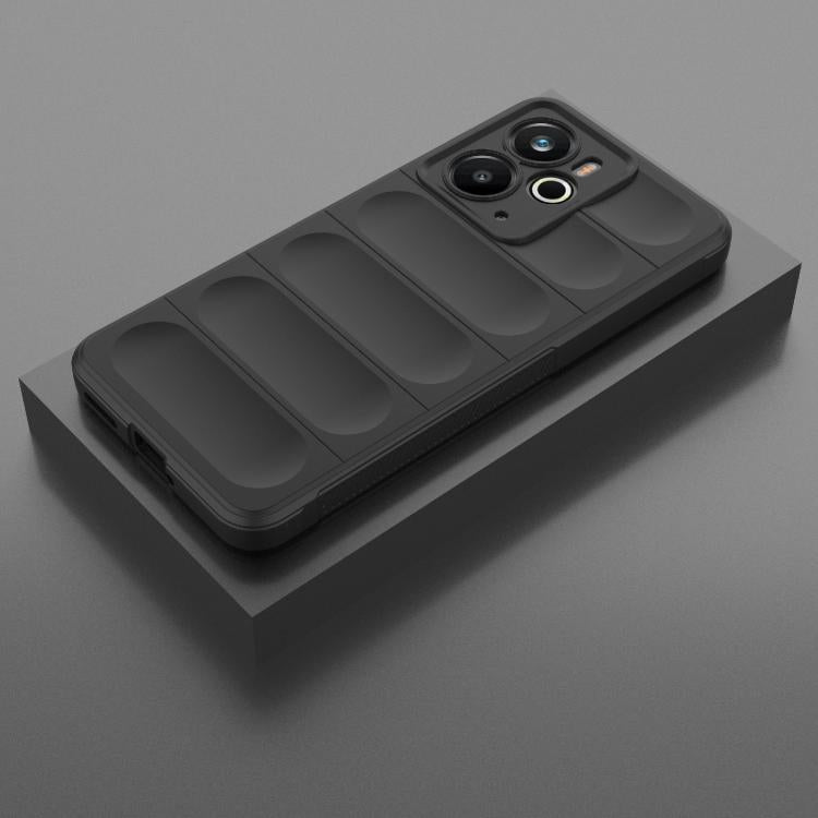 For Realme 14 5G Global Magic Shield TPU + Flannel Phone Case