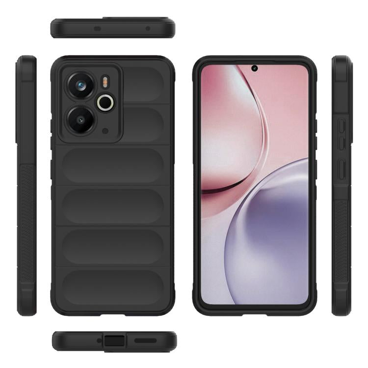 For Realme 14 5G Global Magic Shield TPU + Flannel Phone Case