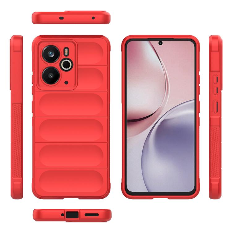 For Realme 14 5G Global Magic Shield TPU + Flannel Phone Case