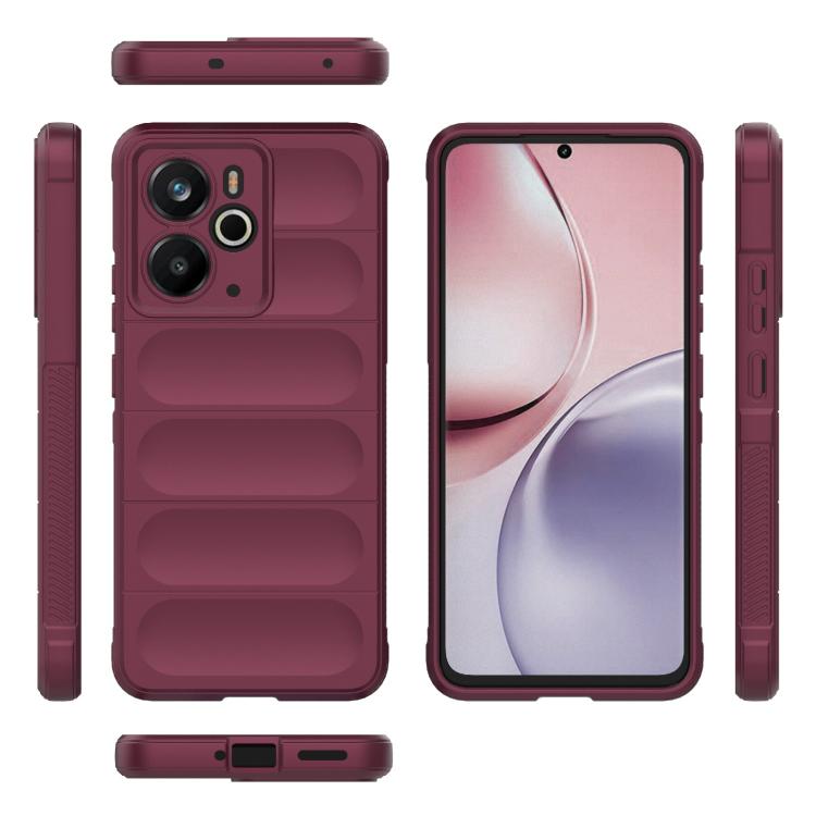 For Realme 14 5G Global Magic Shield TPU + Flannel Phone Case