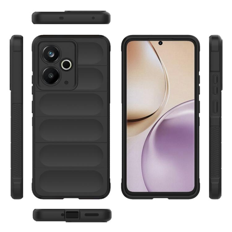For Realme 14T 5G Global Magic Shield TPU + Flannel Phone Case