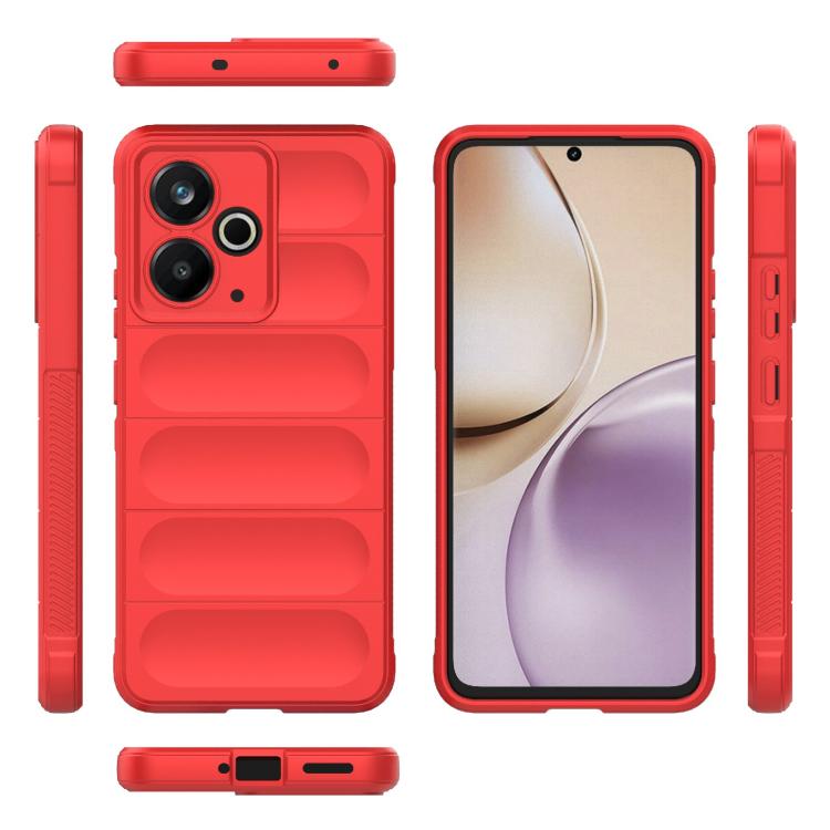 For Realme 14T 5G Global Magic Shield TPU + Flannel Phone Case