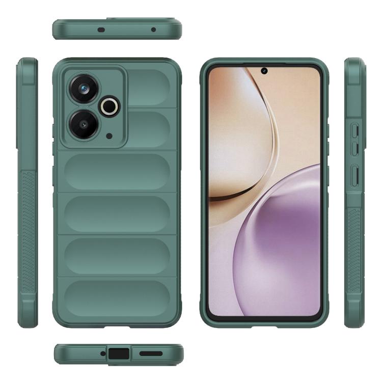For Realme 14T 5G Global Magic Shield TPU + Flannel Phone Case
