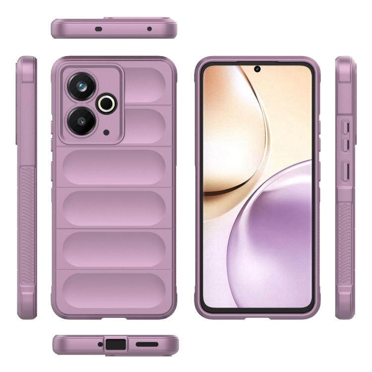 For Realme 14T 5G Global Magic Shield TPU + Flannel Phone Case