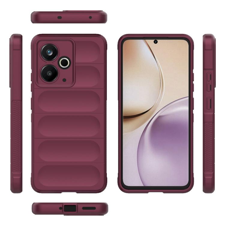 For Realme 14T 5G Global Magic Shield TPU + Flannel Phone Case
