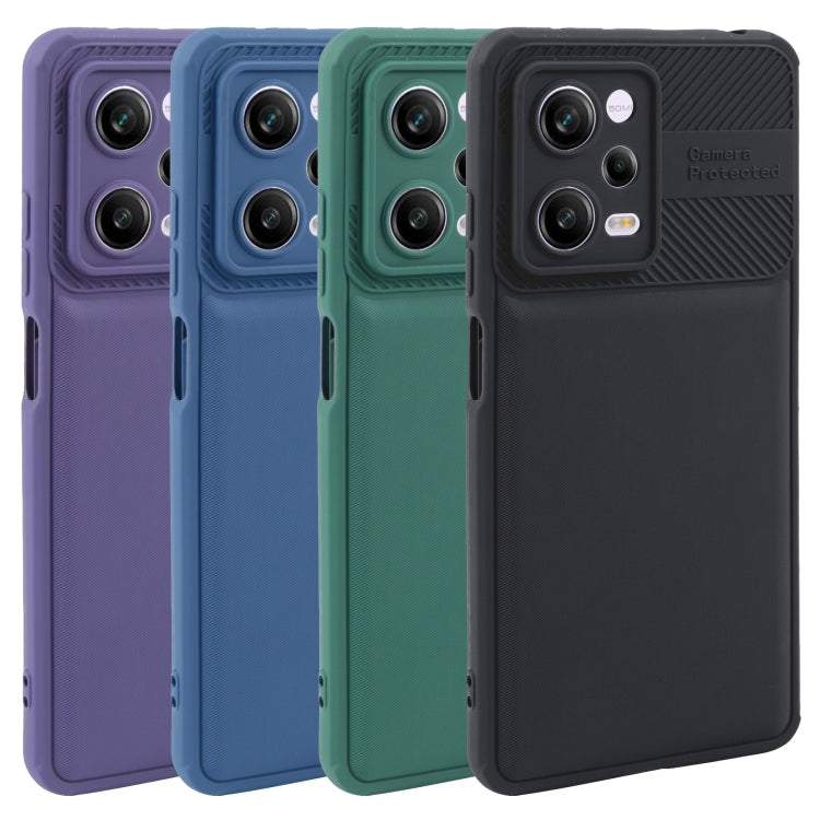 For Xiaomi Redmi Note 12 Pro 5G Twill Texture TPU Shockproof Phone Case