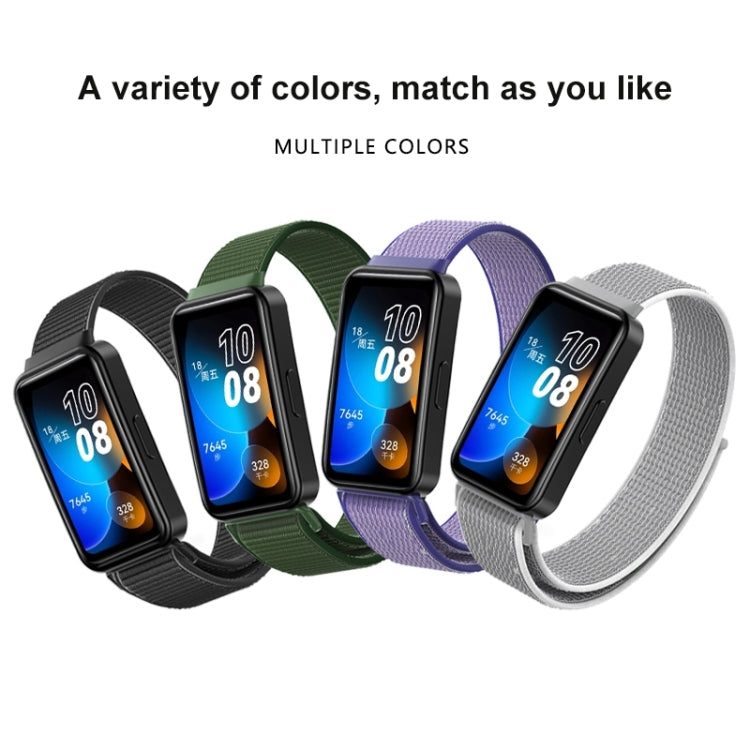 For Huawei Band 8 16mm Woven Nylon Loop Watch Band