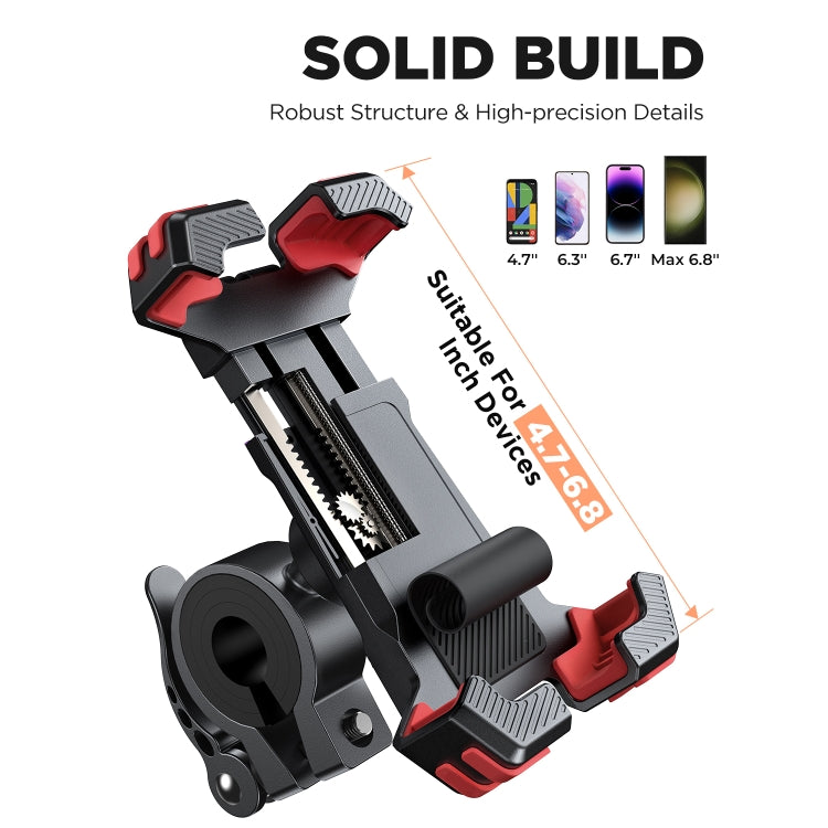 JOYROOM JR-ZS360 Bicycle Handle Phone Mount Compatible with 4.7-6.8 inch(Black)