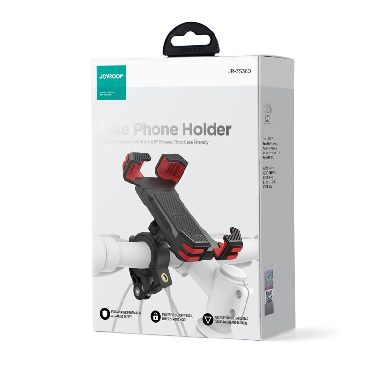 JOYROOM JR-ZS360 Bicycle Handle Phone Mount Compatible with 4.7-6.8 inch(Black)