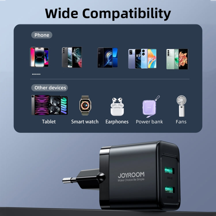 JOYROOM JR-TCN01 2.4A Dual Ports USB Charger, Plug: