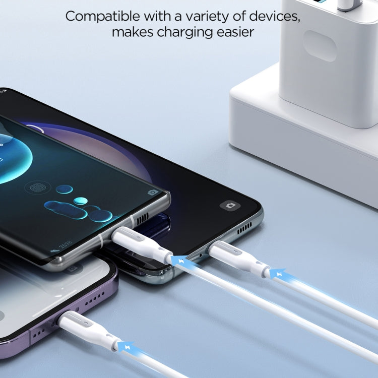 JOYROOM S-1T3066A15 Ice-Crystal Series 1.2m 66W USB to 8 Pin+Type-C+Micro USB  3 in 1 Fast Charging Data Cable