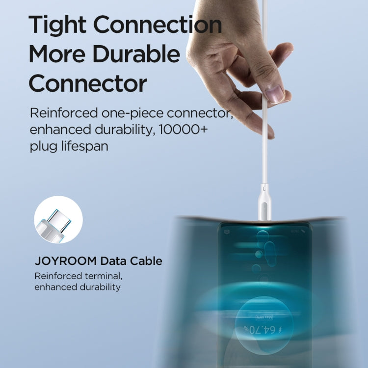 JOYROOM S-1T3066A15 Ice-Crystal Series 1.2m 66W USB to 8 Pin+Type-C+Micro USB  3 in 1 Fast Charging Data Cable