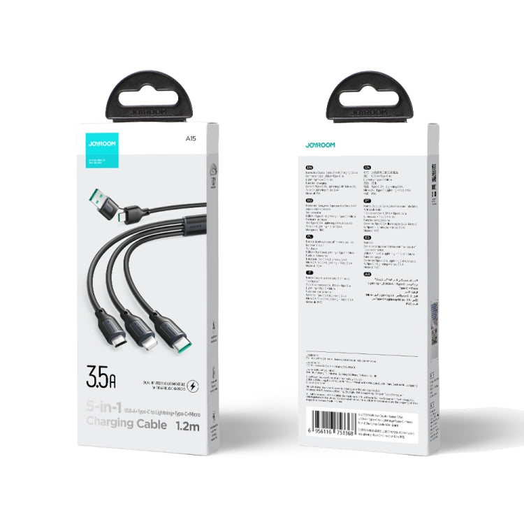 JOYROOM S-2T3018A15 Ice-Crystal Series 1.2m 3.5A USB+Type-C to 8 Pin+Type-C+Micro USB 3 in 2 Fast Charging Cable