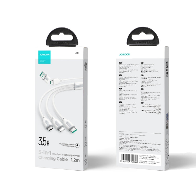 JOYROOM S-2T3018A15 Ice-Crystal Series 1.2m 3.5A USB+Type-C to 8 Pin+Type-C+Micro USB 3 in 2 Fast Charging Cable