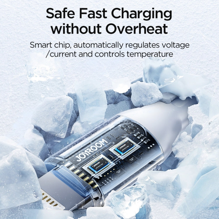 JOYROOM S-2T3018A15 Ice-Crystal Series 1.2m 3.5A USB+Type-C to 8 Pin+Type-C+Micro USB 3 in 2 Fast Charging Cable