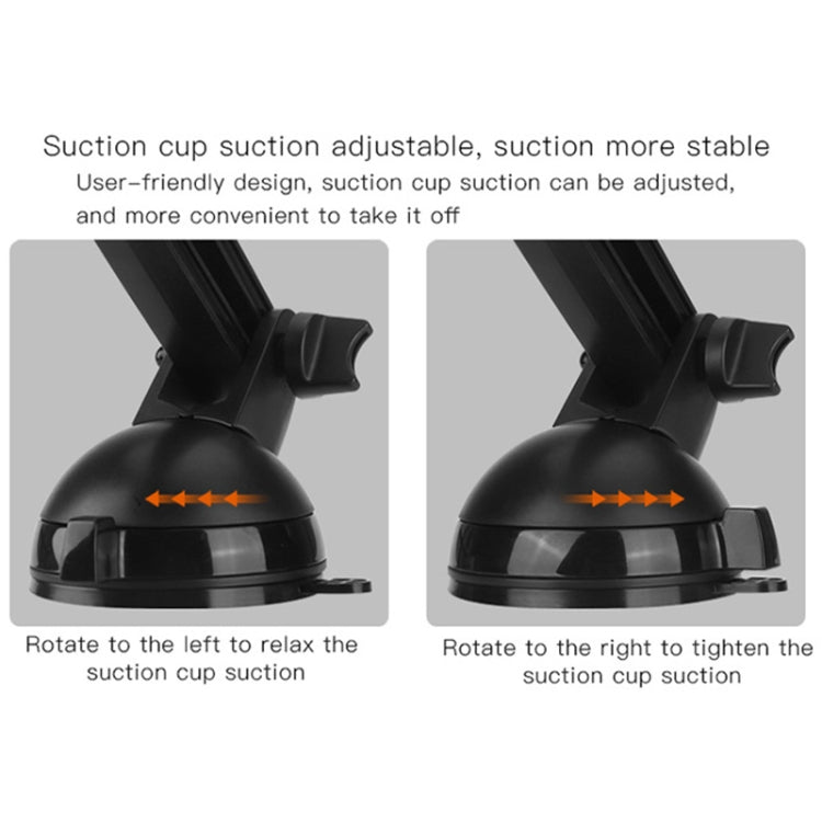 Yesido C39 Car Windshield Telescopic Magnetic Phone Holder(Black)