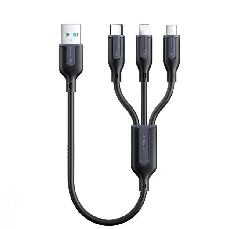 JOYROOM S-1T3018A15 Ice-Crystal Series 3.5A USB to 8 Pin+Type-C+Micro USB 3 in 1 Charging Cable, Length: