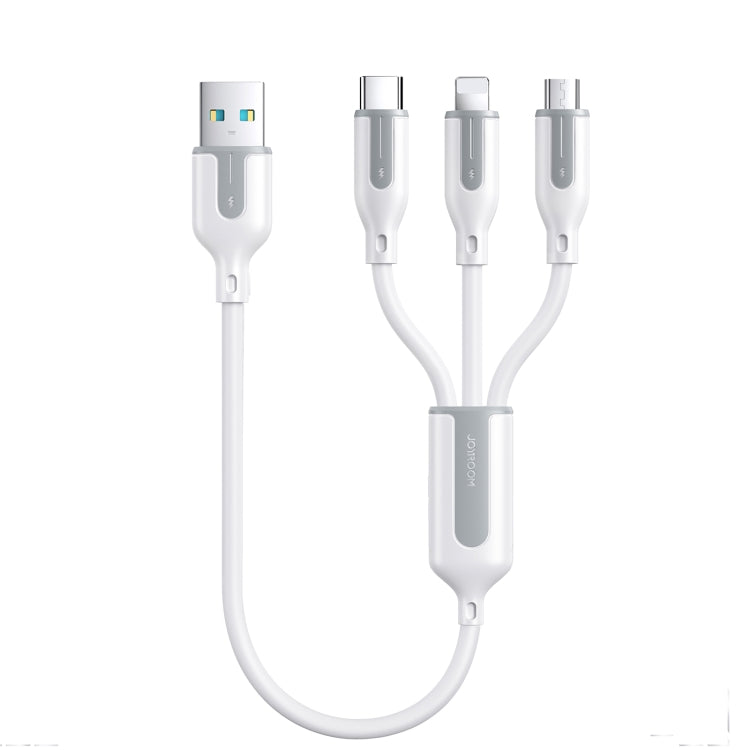 JOYROOM S-1T3018A15 Ice-Crystal Series 3.5A USB to 8 Pin+Type-C+Micro USB 3 in 1 Charging Cable, Length: