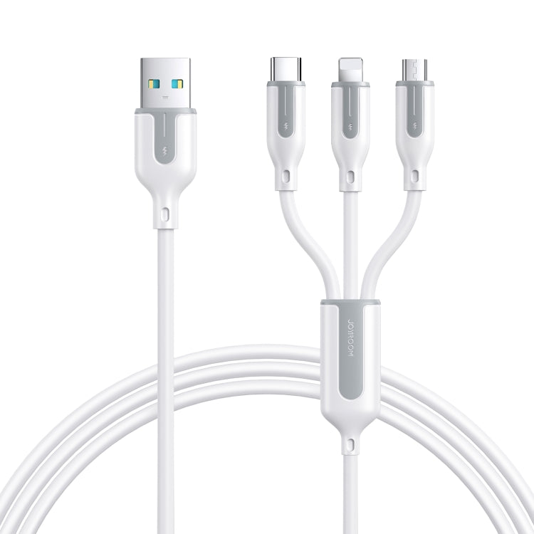 JOYROOM S-1T3018A15 Ice-Crystal Series 3.5A USB to 8 Pin+Type-C+Micro USB 3 in 1 Charging Cable, Length: