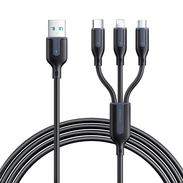 JOYROOM S-1T3018A15 Ice-Crystal Series 3.5A USB to 8 Pin+Type-C+Micro USB 3 in 1 Charging Cable, Length: