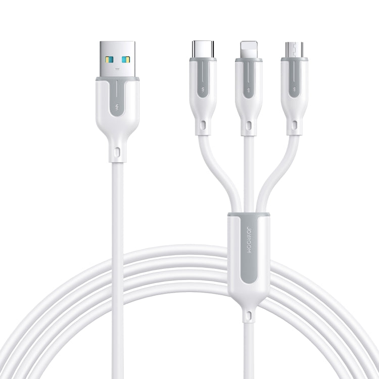 JOYROOM S-1T3018A15 Ice-Crystal Series 3.5A USB to 8 Pin+Type-C+Micro USB 3 in 1 Charging Cable, Length: