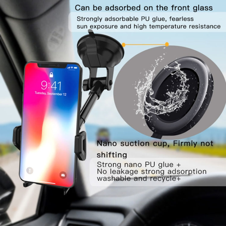 Yesido C40 Car Foldable 360 Degree Rotation Automatic Clip Phone Holder(Black)