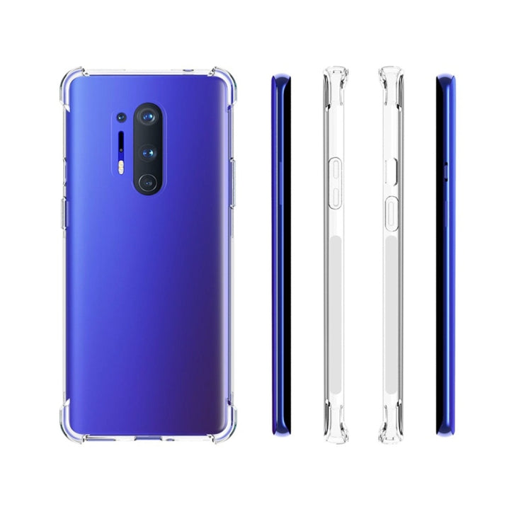 For OnePlus 8 Shockproof Non-slip Waterproof Thickening TPU Protective Case(Transparent)