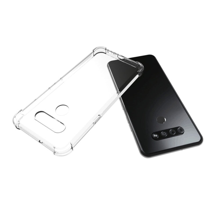 For LG K51S Shockproof Non-slip Waterproof Thickening TPU Protective Case(Transparent)