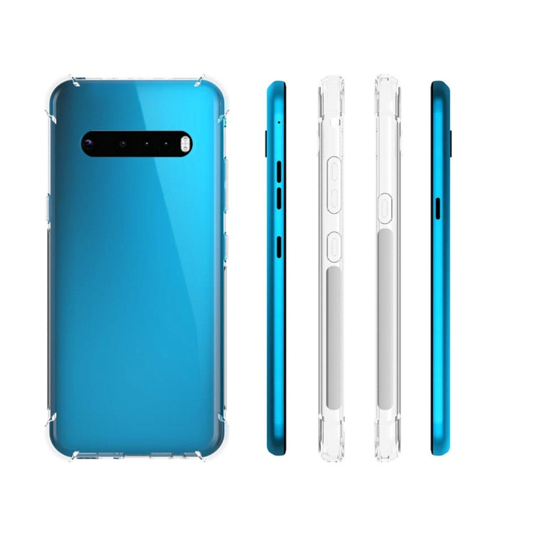 For LG V60 ThinQ 5G Shockproof Non-slip Waterproof Thickening TPU Protective Case(Transparent)