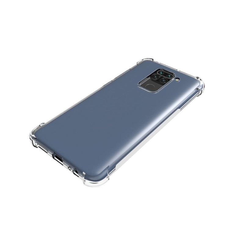 For Xiaomi Redmi Note 9 Shockproof Non-slip Waterproof Thickening TPU Protective Case(Transparent)