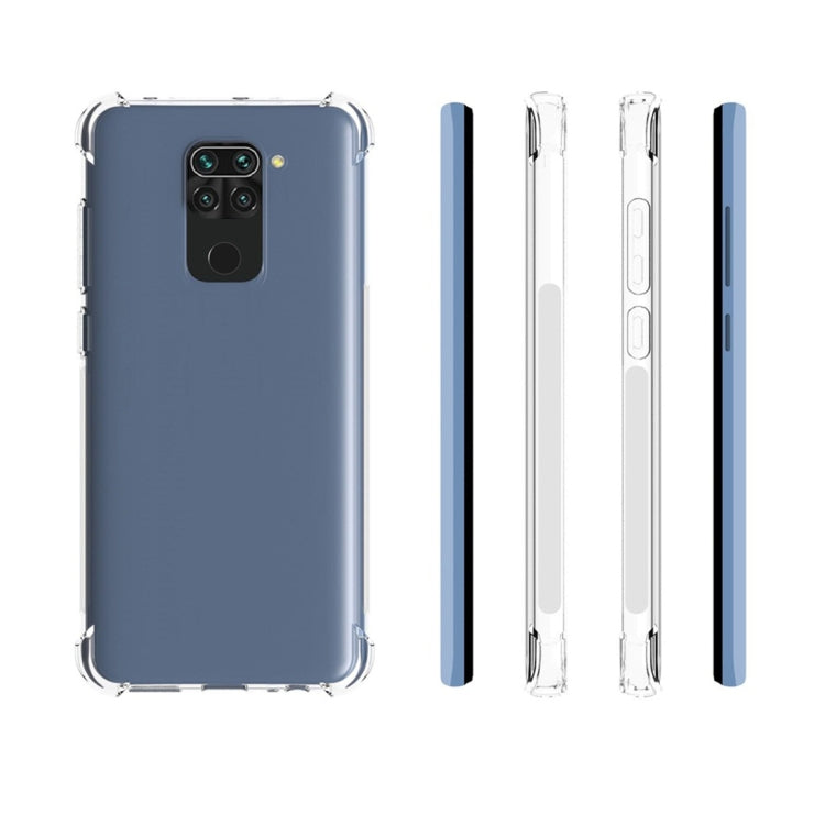 For Xiaomi Redmi Note 9 Shockproof Non-slip Waterproof Thickening TPU Protective Case(Transparent)