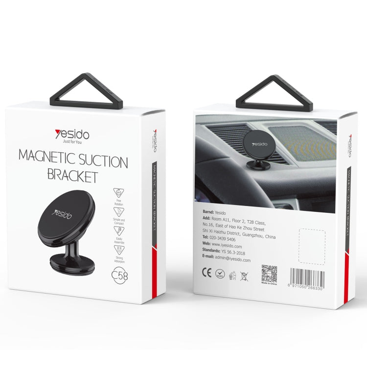 Yesido C58 Car Magnetic Suction Phone Holder(Black)