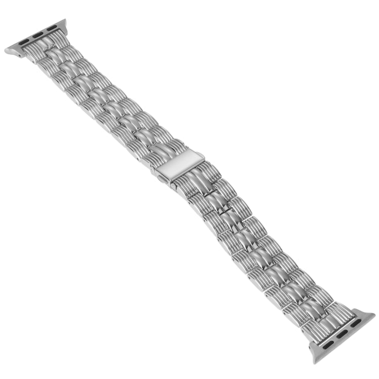 3-Beads Stripe Metal Watch Band For Apple Watch Series 10 42mm