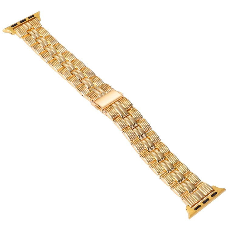 3-Beads Stripe Metal Watch Band For Apple Watch Series 10 46mm