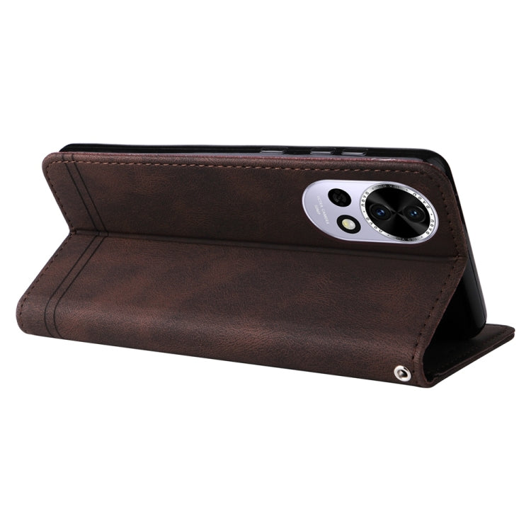 For Huawei nova 13 / nova 12 Skin Feel Life Tree Metal Button Leather Phone Case