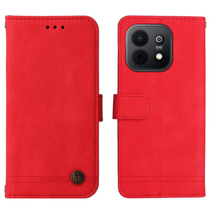 For Huawei Enjoy 90 / Enjoy 90 Plus 5G Skin Feel Life Tree Metal Button Leather Phone Case