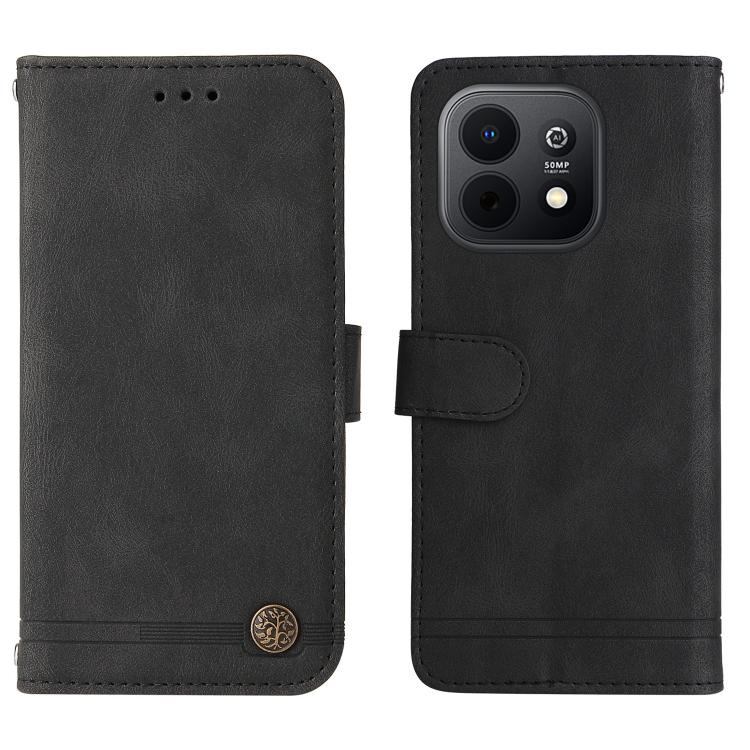 For Huawei Enjoy 90 / Enjoy 90 Plus 5G Skin Feel Life Tree Metal Button Leather Phone Case