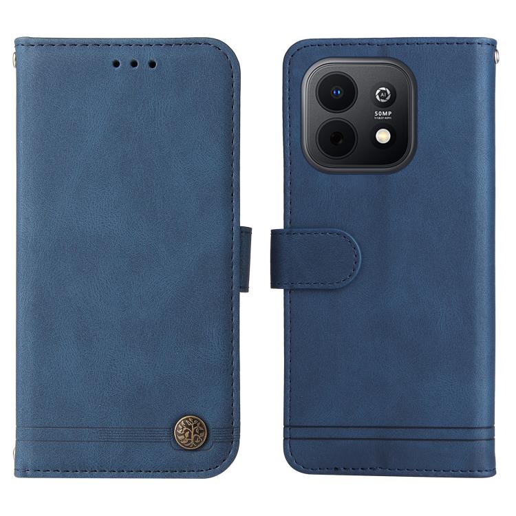 For Huawei Enjoy 90 / Enjoy 90 Plus 5G Skin Feel Life Tree Metal Button Leather Phone Case
