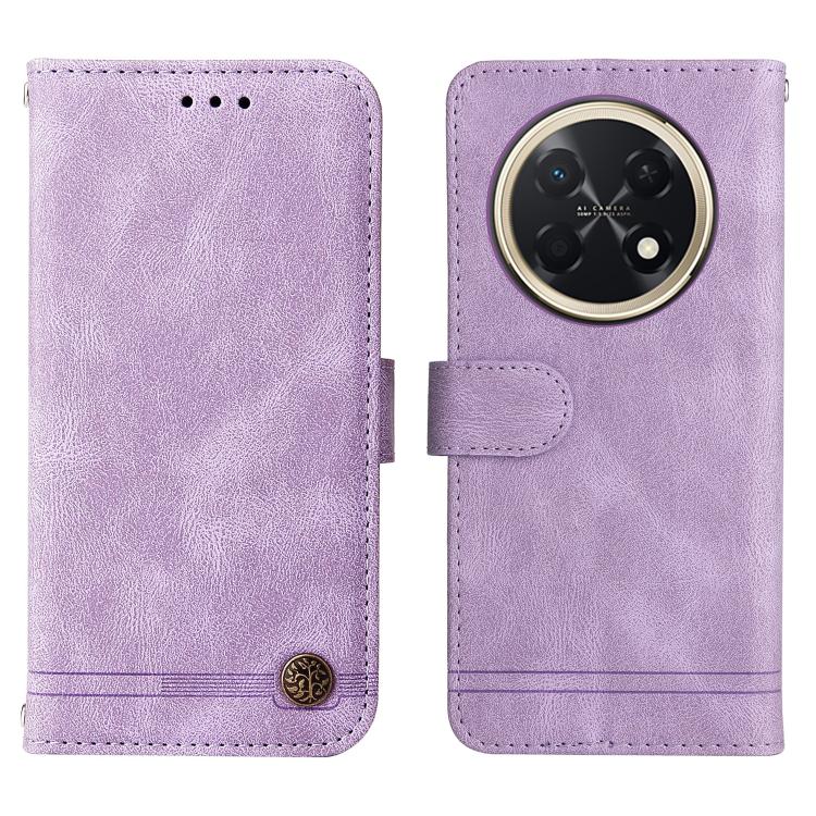 For Huawei Enjoy 90 Pro Max 5G Skin Feel Life Tree Metal Button Leather Phone Case