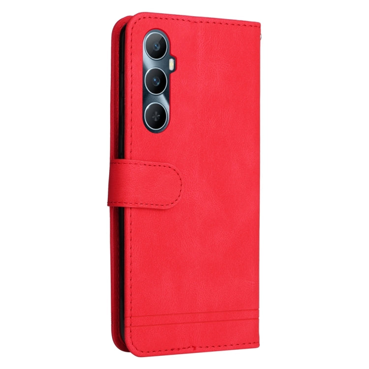 For Realme C65 4G Skin Feel Life Tree Metal Button Leather Phone Case