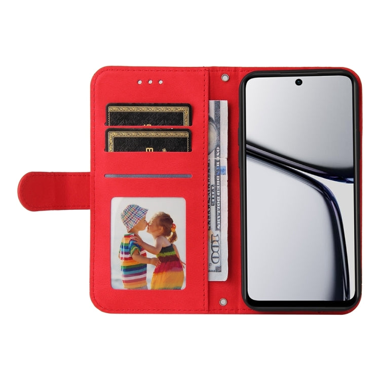 For Realme C65 4G Skin Feel Life Tree Metal Button Leather Phone Case