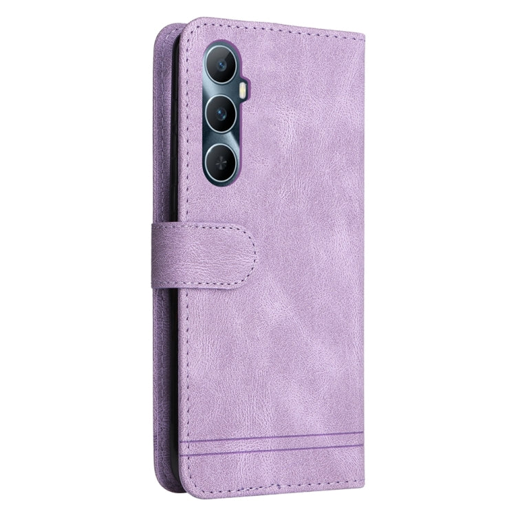 For Realme C65 4G Skin Feel Life Tree Metal Button Leather Phone Case