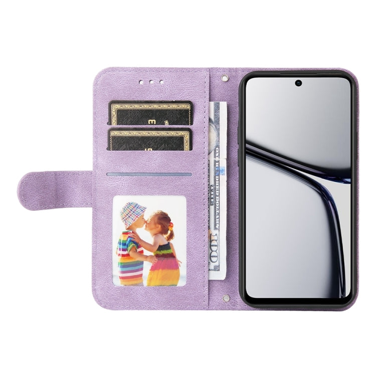 For Realme C65 4G Skin Feel Life Tree Metal Button Leather Phone Case