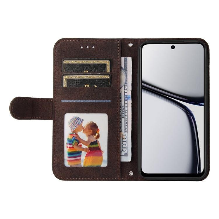 For Realme C65 4G Skin Feel Life Tree Metal Button Leather Phone Case