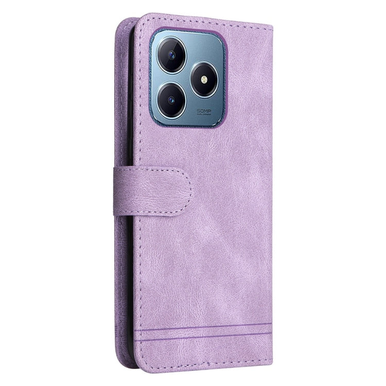 For Realme C63 / C61  / Note 60 Skin Feel Life Tree Metal Button Leather Phone Case