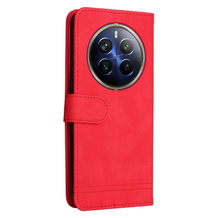 For Realme 13 Pro / 13 Pro+ / 12 Pro Skin Feel Life Tree Metal Button Leather Phone Case