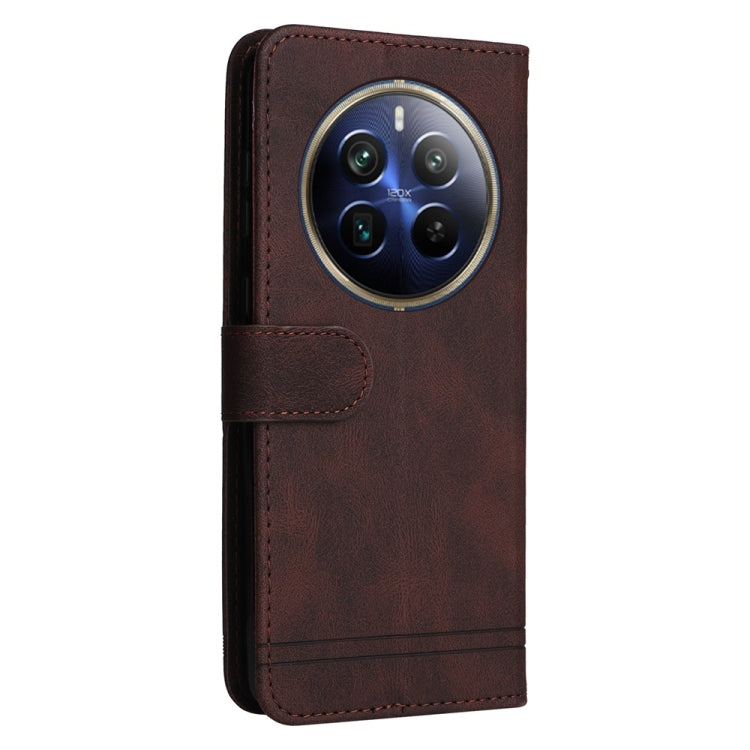 For Realme 13 Pro / 13 Pro+ / 12 Pro Skin Feel Life Tree Metal Button Leather Phone Case