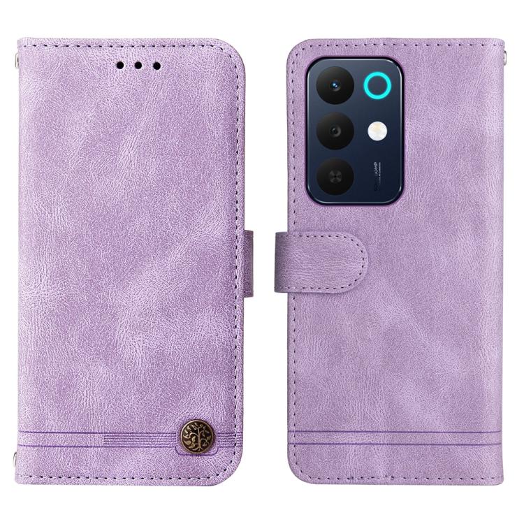 For Realme 15x 5G India / Realme C85 5G Skin Feel Life Tree Metal Button Leather Phone Case